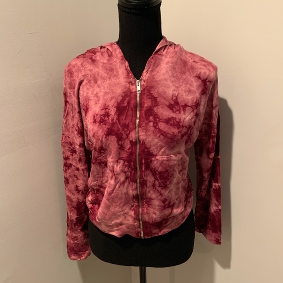 Baea Tie Dye Zip Jacket in Tie Dye Plum Small NWT - Picture 2 of 5